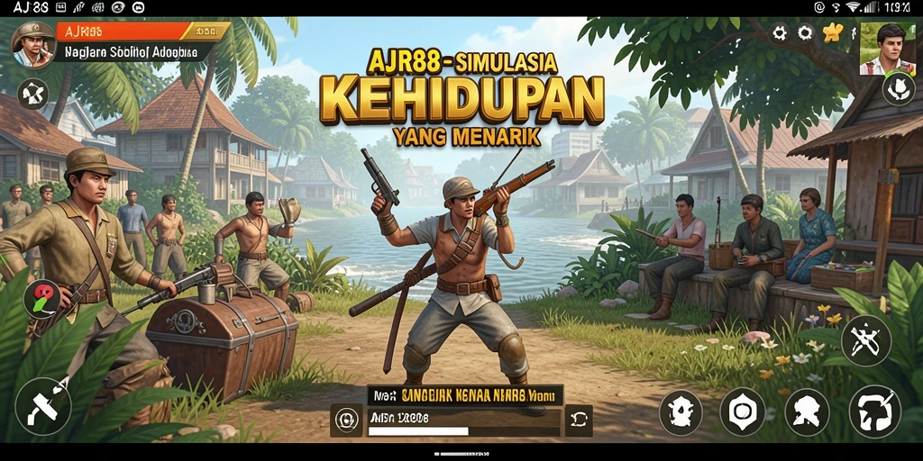 Tampilan gameplay menarik dari AJR88 yang menunjukkan simulasi kehidupan.