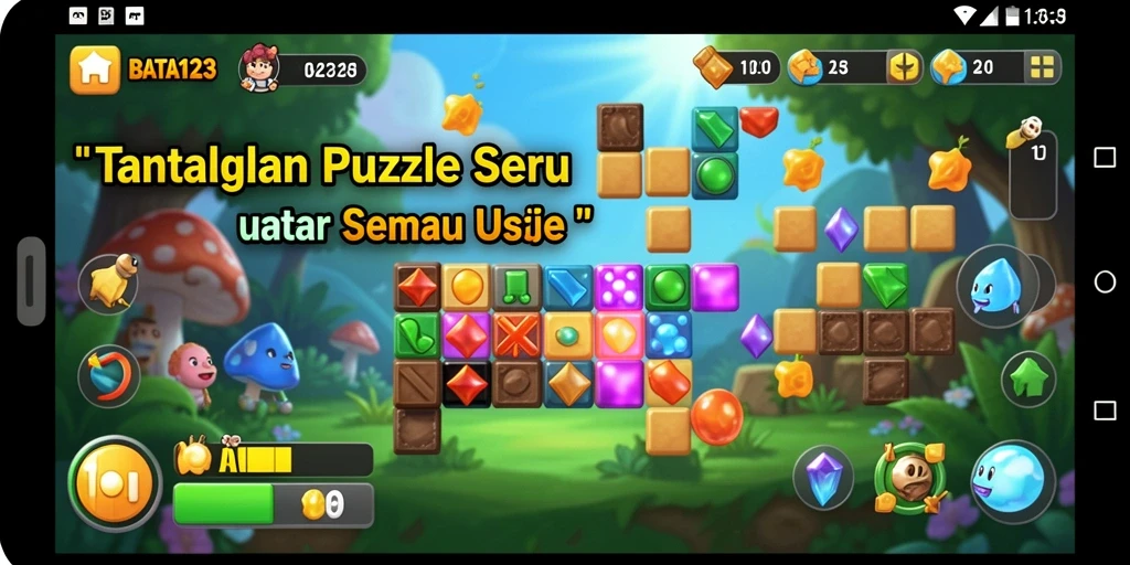 Screenshot gameplay BATA123 menampilkan tantangan puzzle yang menarik dan mengasyikkan.