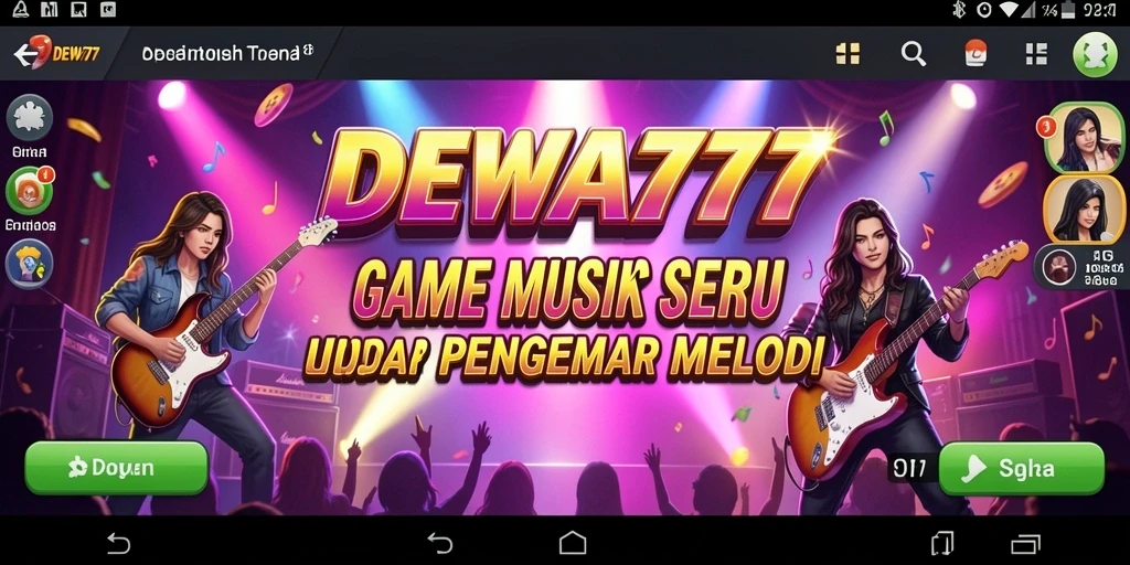 Screenshot gameplay DEWA777 yang menampilkan pemain bersaing dalam permainan musik.