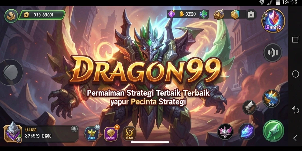 Tangkapan layar gameplay <strong>DRAGON99</strong> menampilkan pertempuran strategis yang menegangkan.