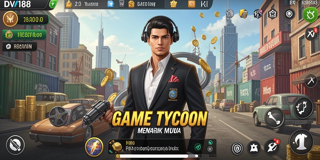 Screenshot gameplay <strong>DV188</strong> yang menunjukkan aktivitas bisnis yang seru.