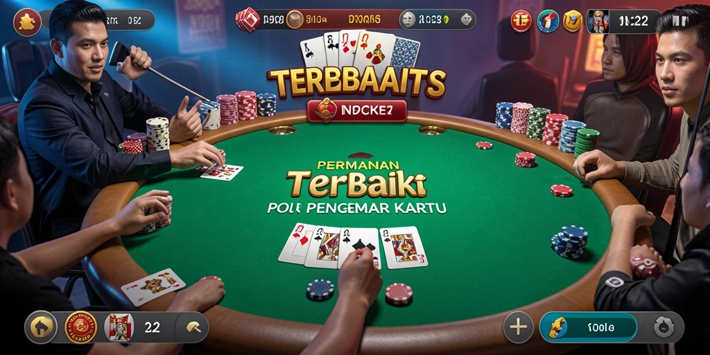 Gambaran gameplay Poker yang seru di IN22.