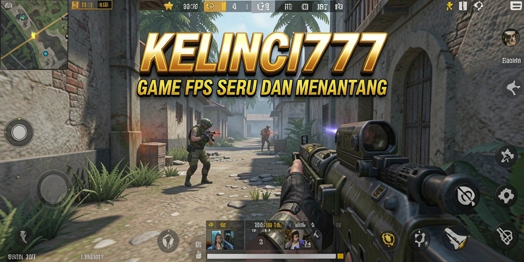 Tampilan seru gameplay KELINCI777 dalam aksi FPS.