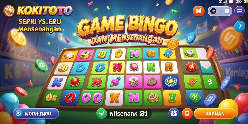 Tampilan menarik dari gameplay Bingo KOKITOTO yang menyenangkan.