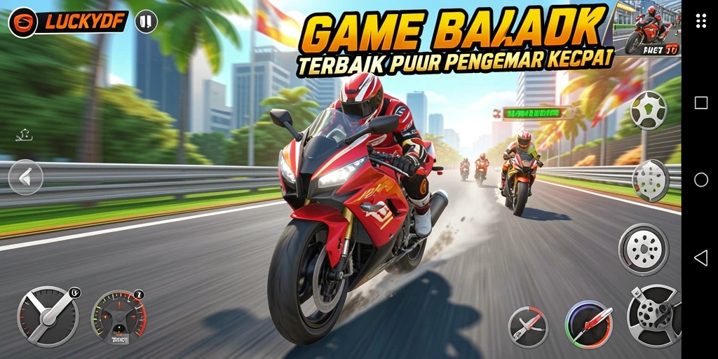 Gameplay menegangkan di lintasan balap motor