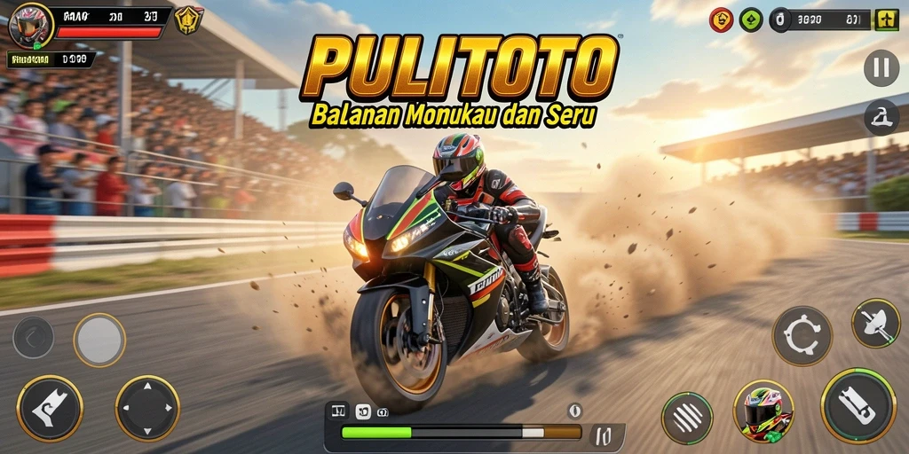 Gameplay seru balapan motor di PULITOTO.