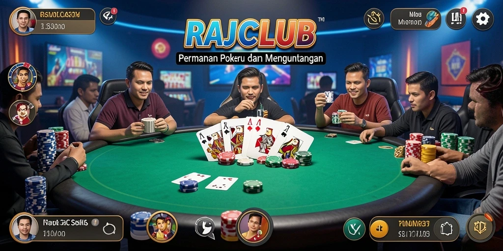 Gameplay seru dan interaktif dalam RAJACLUB yang menampilkan permainan Poker.