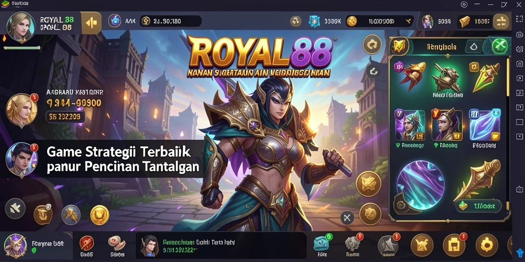Tampilan gameplay strategis yang mendebarkan dari ROYAL88.