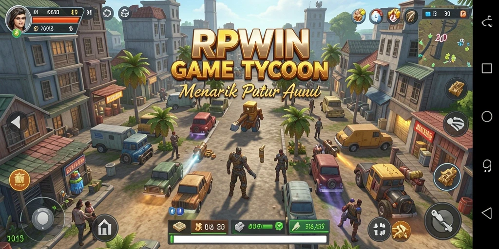 Screenshot gameplay RPWIN menampilkan strategi Tycoon yang mendebarkan.