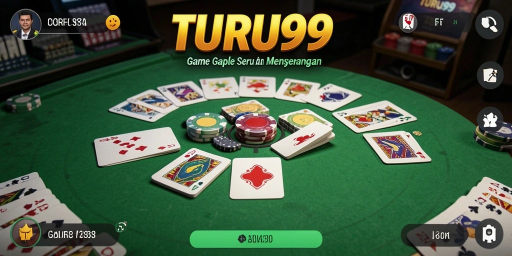 Tampilan gameplay TURU99 yang menarik dengan strategi Gaple.